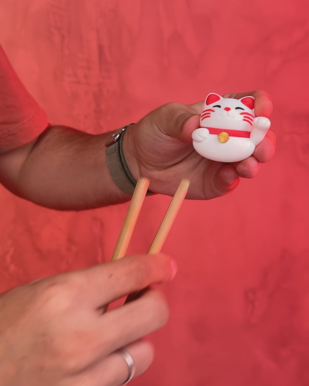 Lucky Cat Chopstick Helper